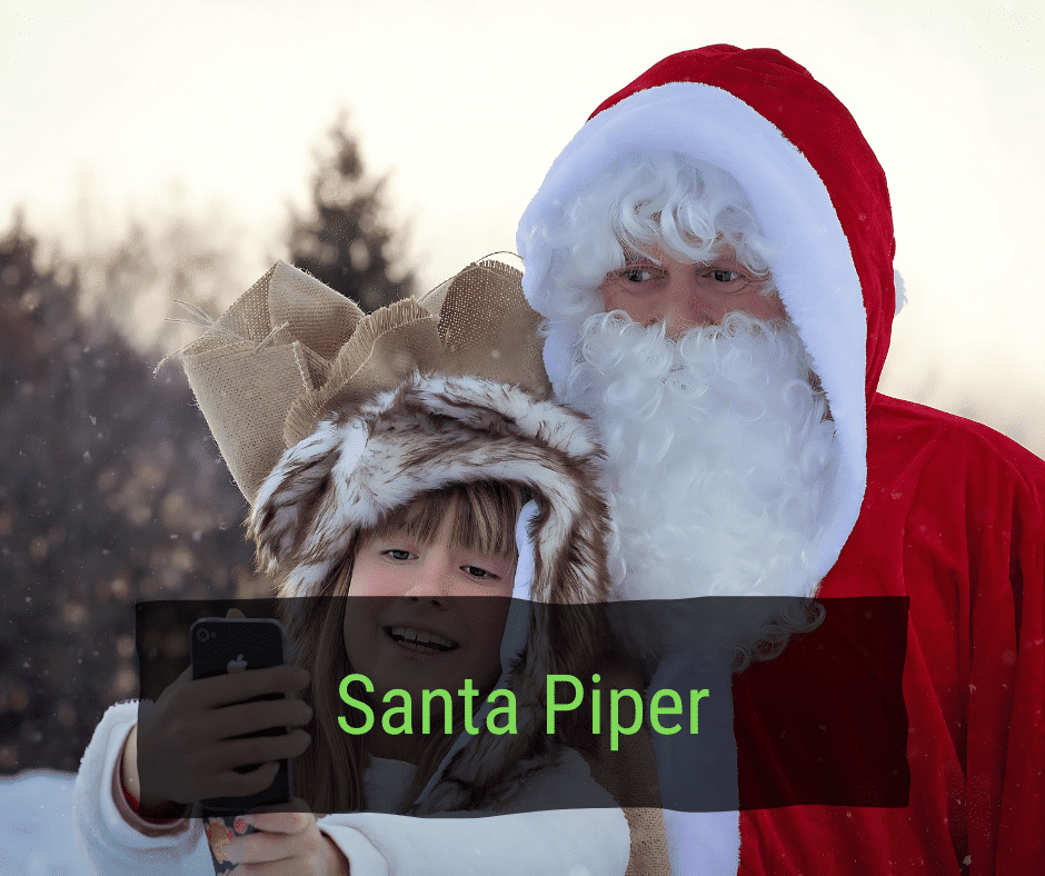 hire a bagpiper santa